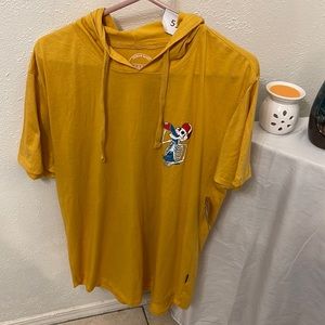 Dikotomy Mens Size XL Hoodie T-Shirt Short Sleeve Gold Drunk Bad Decisions NWT U